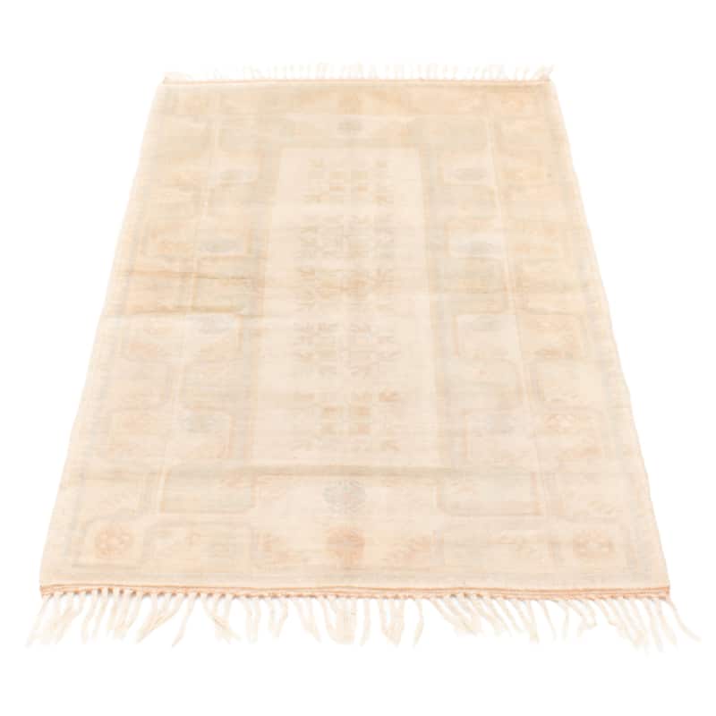 ECARPETGALLERY Hand-knotted Andelz Khaki Wool Rug - 4'0 x 6'2