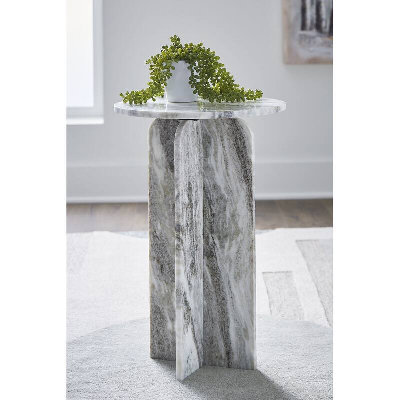 Signature Design by Ashley Keithwell Gray Accent Table - 15" W x 15" D x 23.13" H