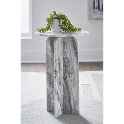 Signature Design by Ashley Keithwell Gray Accent Table - 15" W x 15" D x 23.13" H