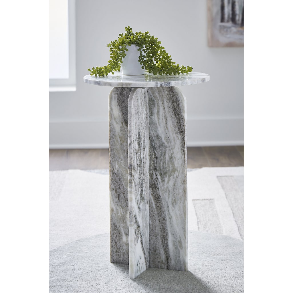 Signature Design by Ashley Keithwell Gray Accent Table - 15" W x 15" D x 23.13" H