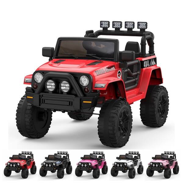 slide 2 of 35, 12V Kids Ride on Truck Car with Remote Control Red