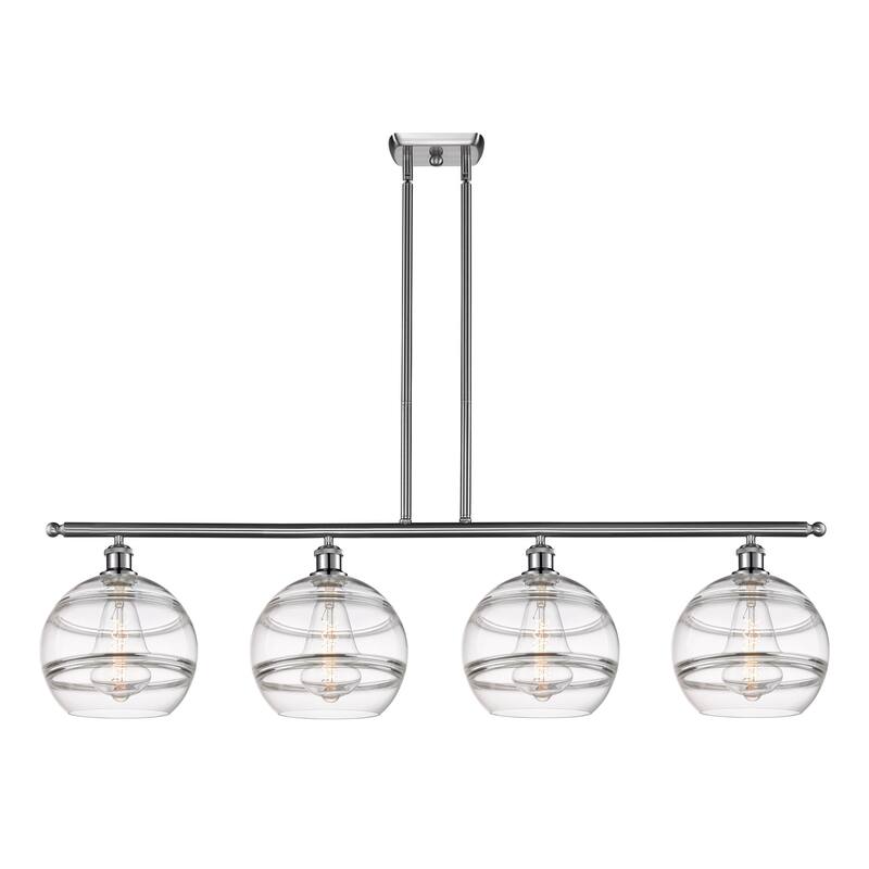 Innovations Lighting 516-4I-12-48 Rochester Linear Rochester 4 Light - Brushed Satin Nickel / Clear