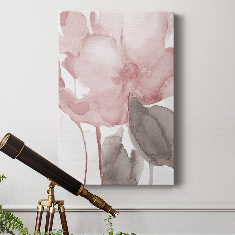 Blush Bloom II Premium Gallery Wrapped Canvas - Ready to Hang