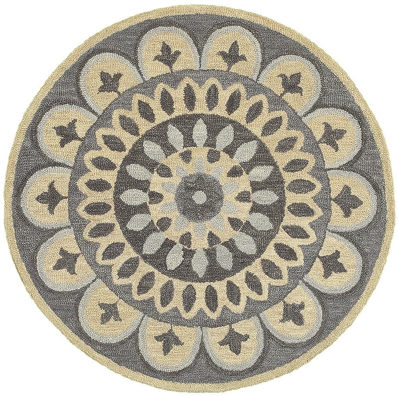 Sevita Modern Floral Bloom Mandala Rug