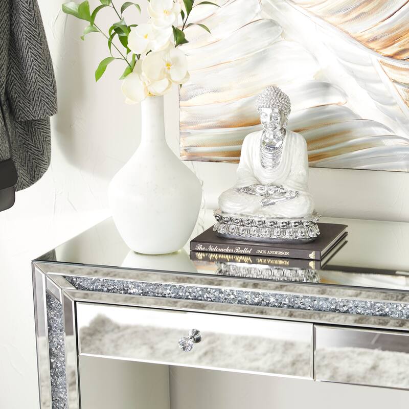 Polystone Eclectic Sculpture 12 x 9 x 7 - Silver