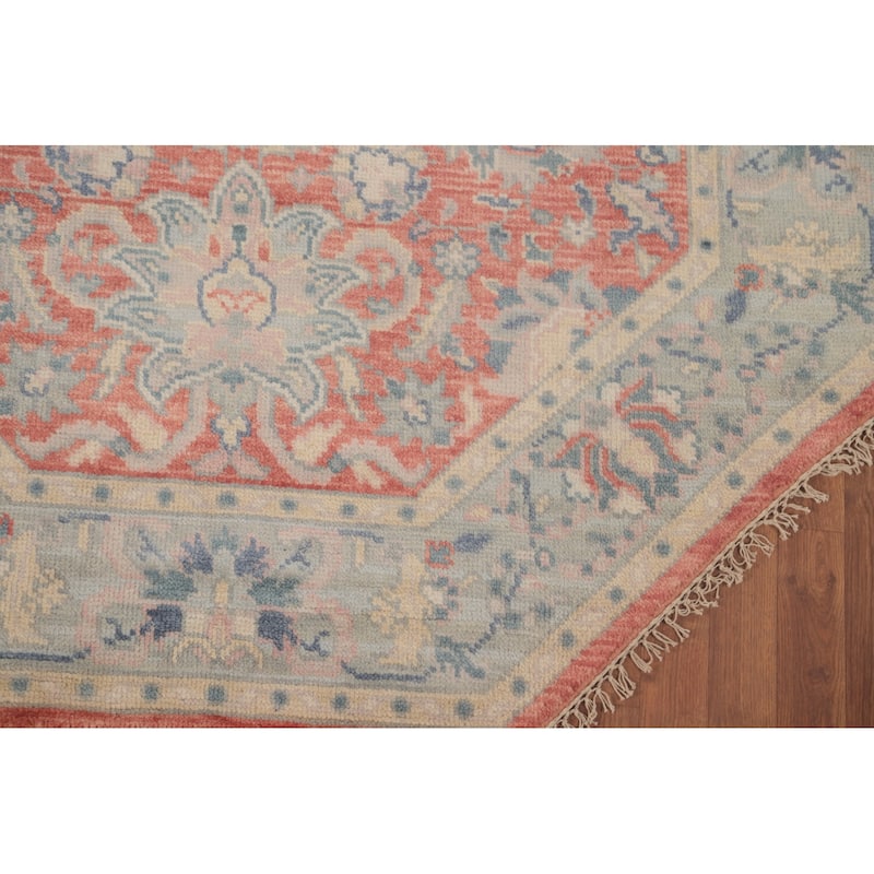 Heriz Serapi Indian Octagon Area Rug Handmade Wool Carpet - 5'10"x 5'10"