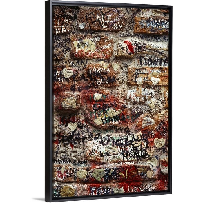 Shop Close Up Of Graffiti On A Brick Wall In Verona Italy Black