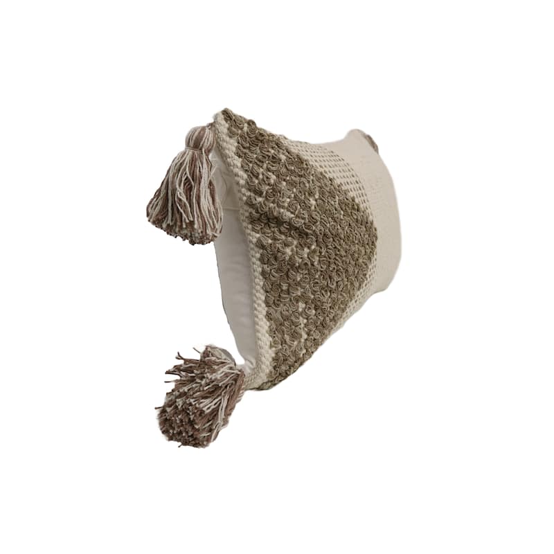 Home&Manor Riccione Wool & Cotton Designer Throw Pillow