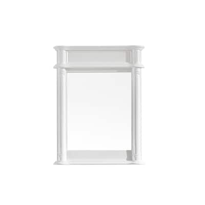 Messina 30" Rectangular Bathroom/Vanity framed Wall Mirror in White - 30 inches