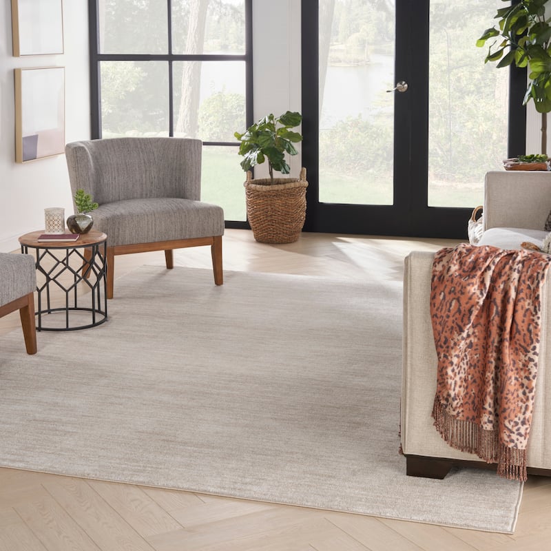 Nourison Modern Solid Indoor/Outdoor Area Rug - 8' x 10' - Ivory/Beige
