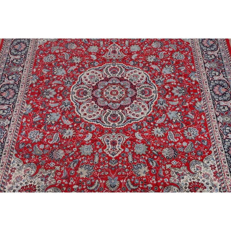 Floral Kashan Area Rug Machine Made Carpet - 9'7" x 12'6"