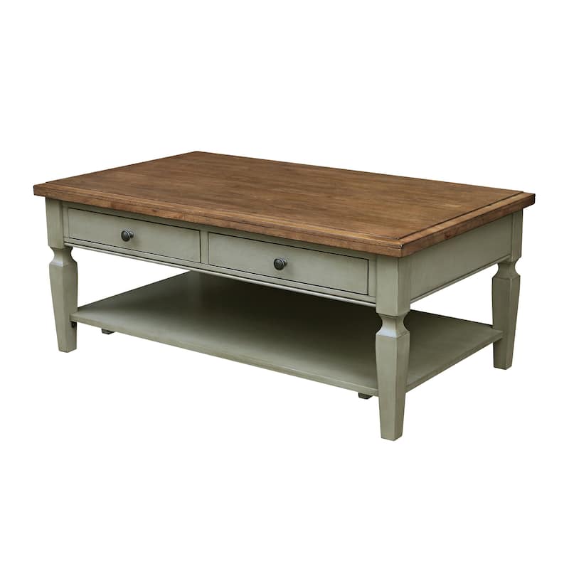 Vista Solid Wood Coffee Table - 48"W x 28"D x 20"H
