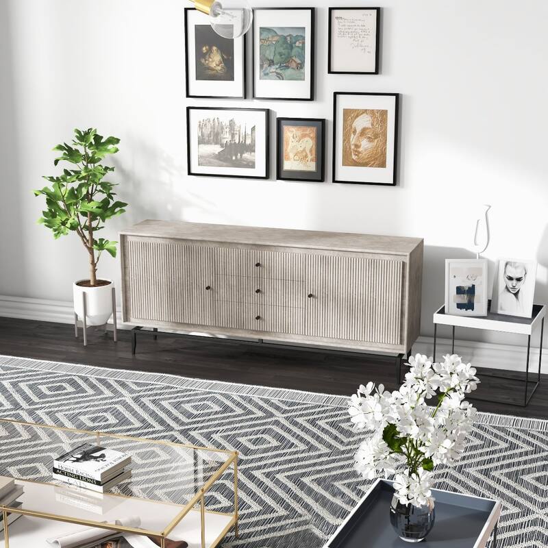 Camilo 69" Wide 3 Door Wood Sideboard - 69 x 16 x 31