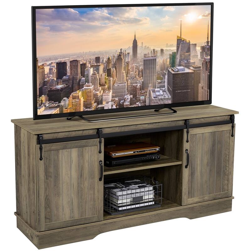 Yaheetech Industrial Classic Farmhouse TV Stand for TVs up to 65"