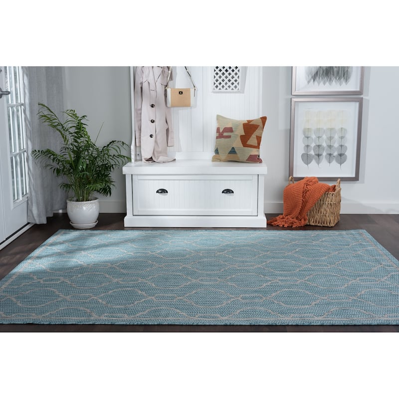 Colonnade Transitional Geometric Indoor/Outdoor Area Rug