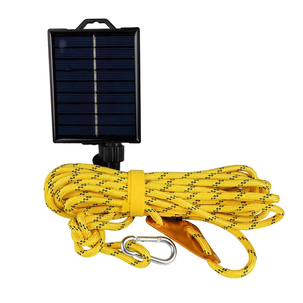 Novelty Lights Solar Paracord Rope, 23ft Green Glow Rope with Remote