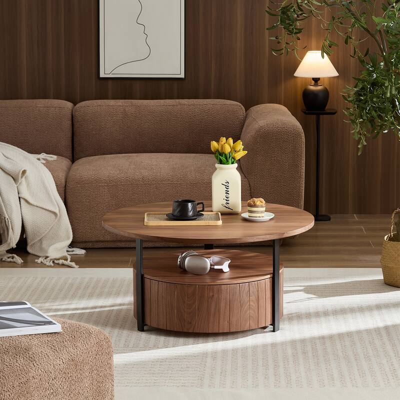 Round Storage Coffee Table