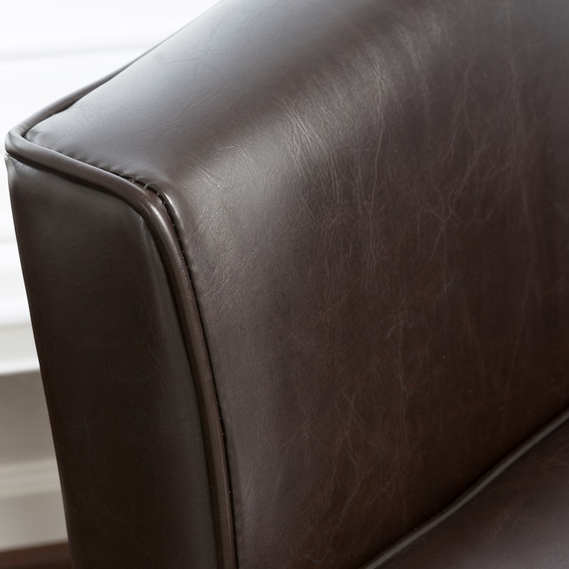 Brown Modern 28.75" PU Upholstered Club Chair with Birch Wood Legs for Living Room