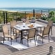 preview thumbnail 161 of 174, Patio Dining Set, Outdoor Dining Table and Chairs Set with Textilene Chairs, Adjustable Umbrella Hole for Garden, Backyard