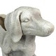 preview thumbnail 8 of 8, Zeckos Grey Stone Finish Dachshund Dog Indoor Outdoor Planter - 11.25 X 20 X 6 inches