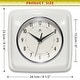 preview thumbnail 45 of 146, Infinity Instruments Retro 9.25-inch Square Wall Clock - 9.25 x 1.875 x 9.5