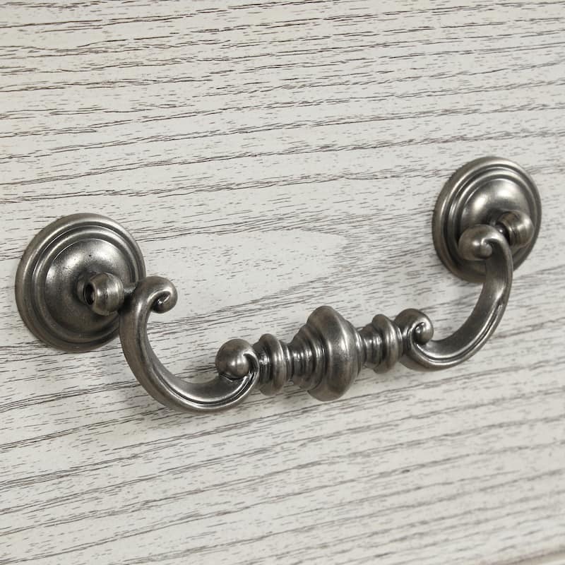 Roundhill Furniture Nelson 2-Drawer Bedroom Nightstand, Antique White