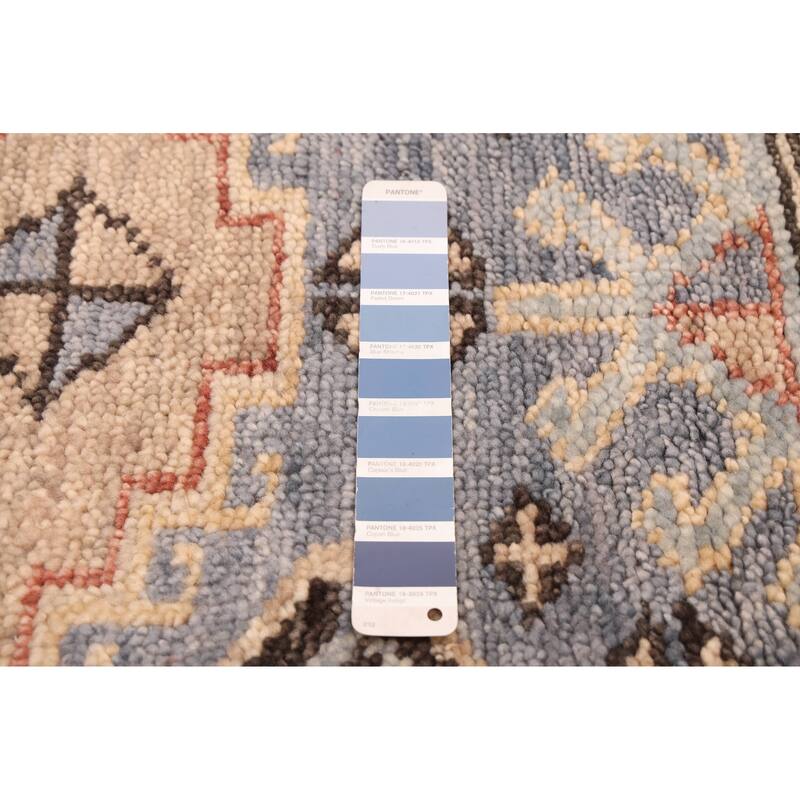 ECARPETGALLERY Hand-knotted Jules Serapi Light Denim Blue Wool Rug - 2'6 x 7'10