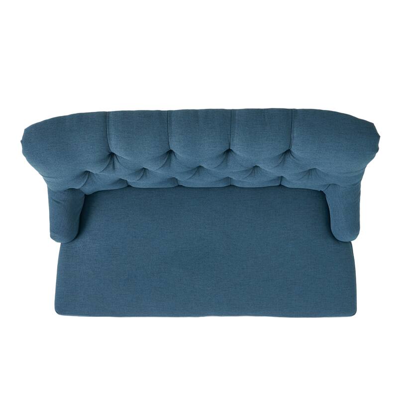 Nicole Polyester Blend Fabric Settee by Christopher Knight Home - 29.25"L x 43.75"W x 30.50"H