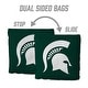 preview thumbnail 4 of 3, Michigan State Spartans NCAA Dual Sided Pro Stop & Slide Cornhole Bags