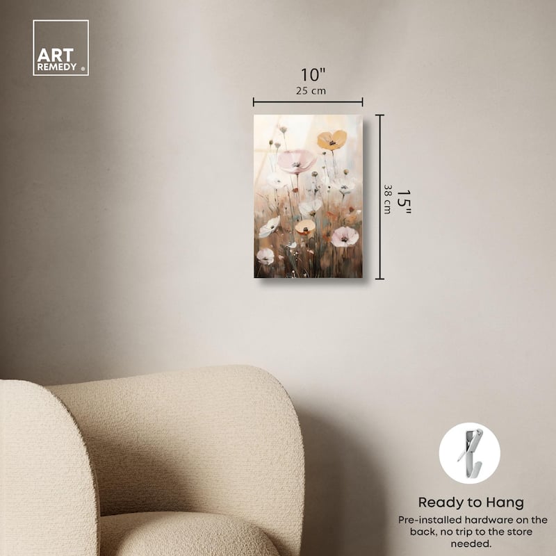 Delicate Flowers in Bloom Acrylic by Art Remedy, Ready to Hang