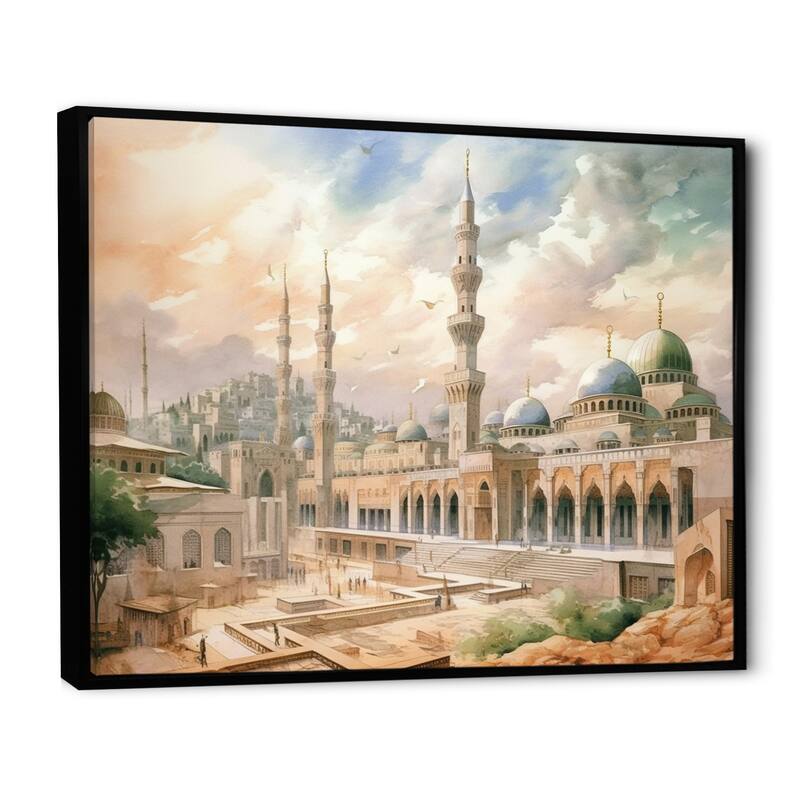 Designart "The Prophets Mosque Religious II" Christianism Framed Canvas Wall Art
