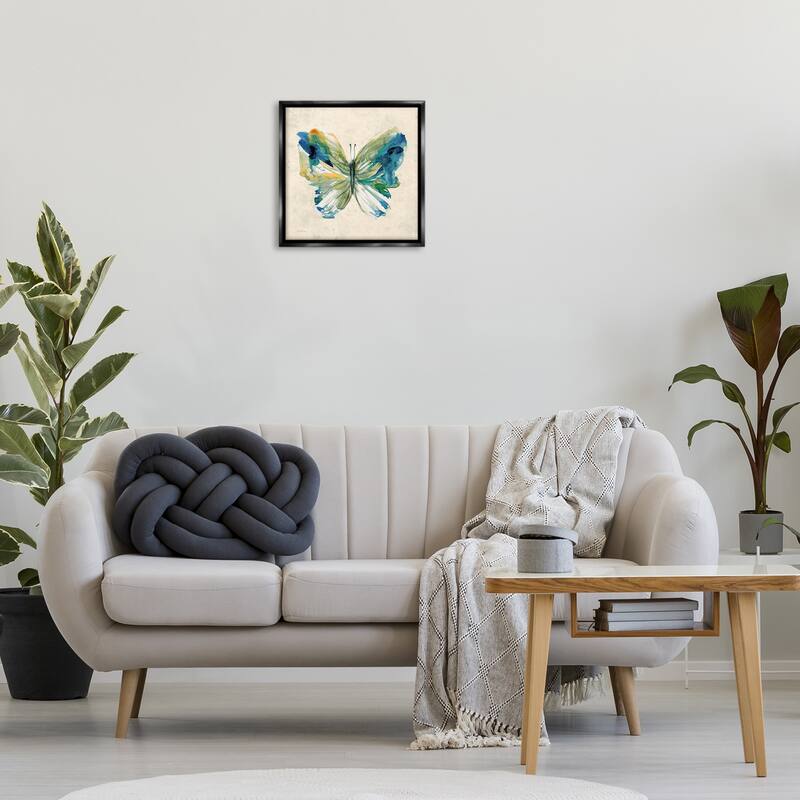 Stupell Vivid Abstract Butterfly Wings Framed Floater Canvas Wall Art Design By Carol Robinson