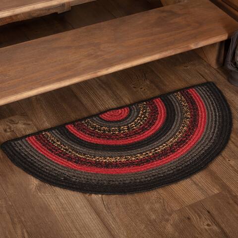 Cumberland Jute Rug Half Circle w/ Pad 16.5x33 - 16.5" x 33" Half Circle
