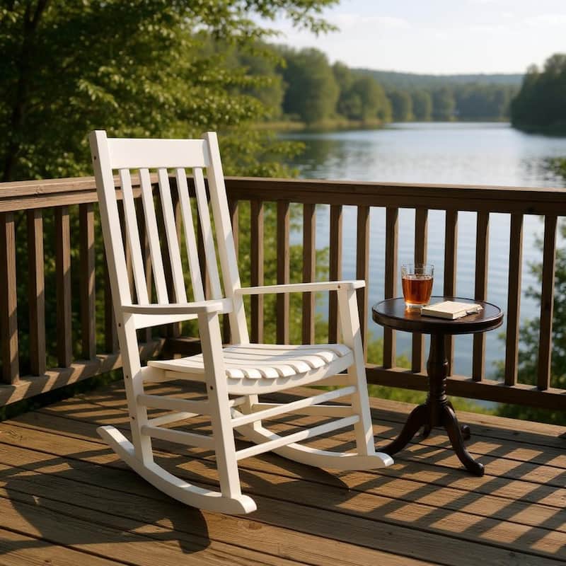 Arcardia Porch Solid Acacia Wood Rocking Chair