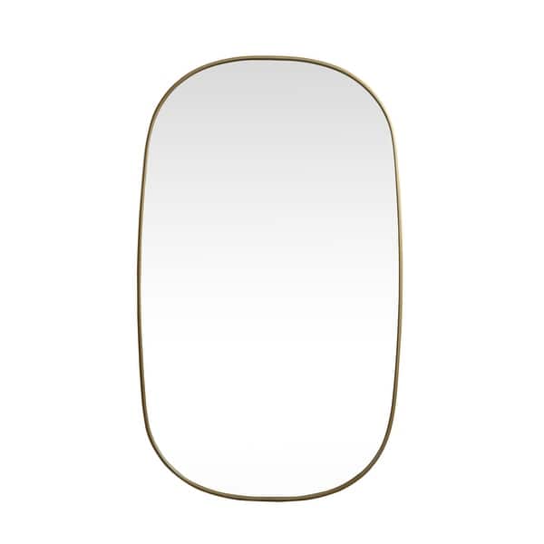 slide 2 of 11, Elegant Lighting MR2B3660 Brynn 36" W x 60" H Oval Framed Bathroom Brass
