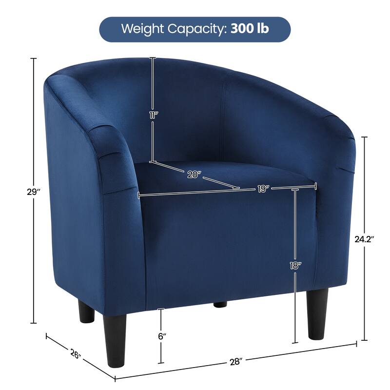 Yaheetech Club Chair Accent Arm Contemporary Style