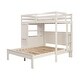 preview thumbnail 7 of 5, Furniture of America Elyra Modern Twin Over Full 3-in-1 White Solid Pinewood Loft Bed with Bookcase, Desk and USB Port