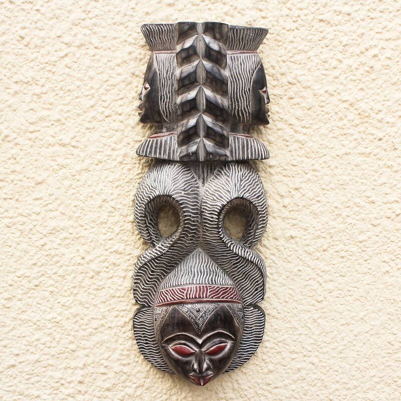 Novica Handmade Precious Queen African Wood Mask