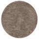 preview thumbnail 39 of 89, SAFAVIEH Evolution Shag Gwenaele Solid 1.8-inch Thick Rug 6'7" Round - Brown - Round