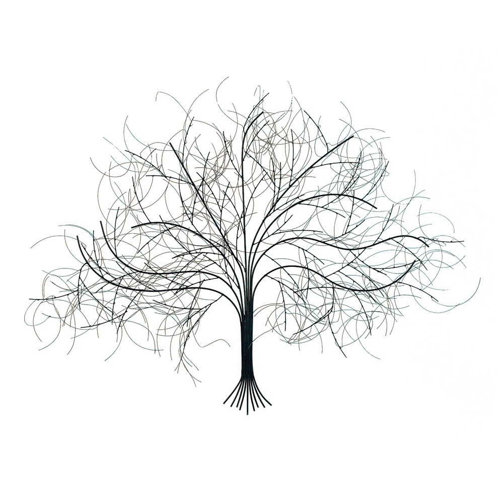 Shop Black Tree Wall Decor Sculpture Handcrafted Metal Art 39