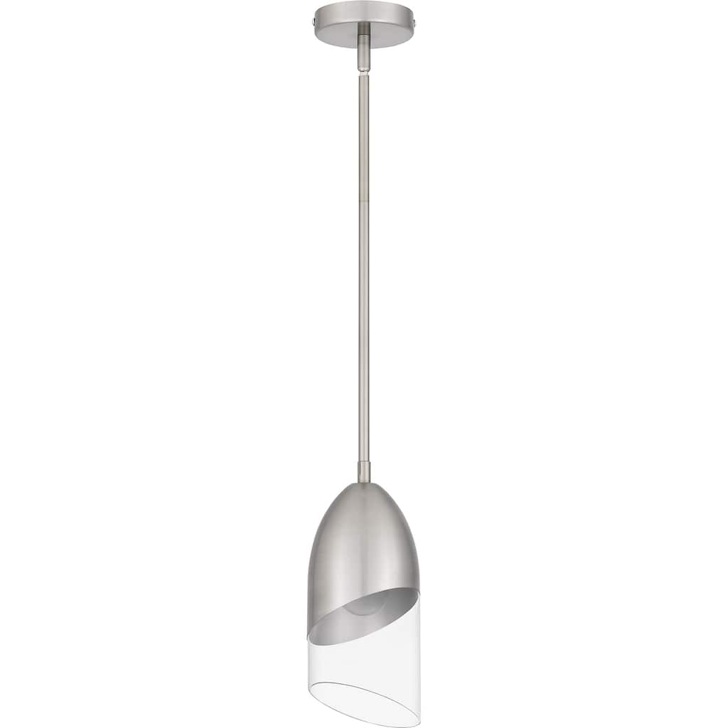 Haynes 1-Light Brushed Nickel Mini Pendant Light