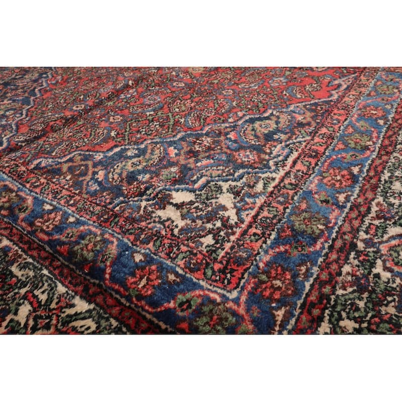 Hand Knotted Tabriz Coral Persian Wool Traditional Oriental Area Rug - 7' x 13'