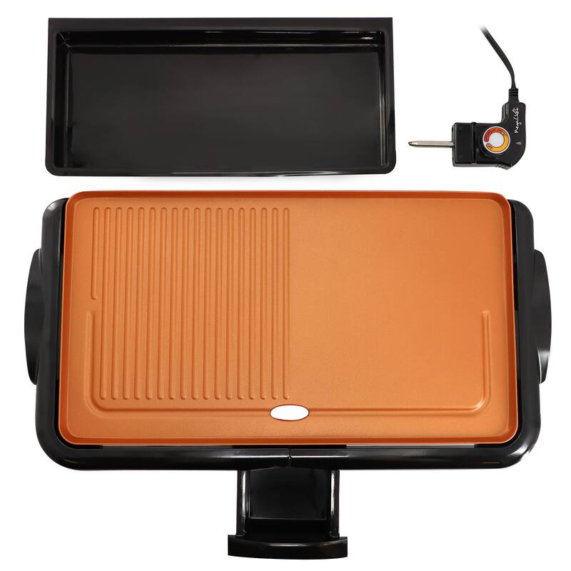 18.89 Inch Copper Coating Nonstick Electric Griddle with Temperature Control