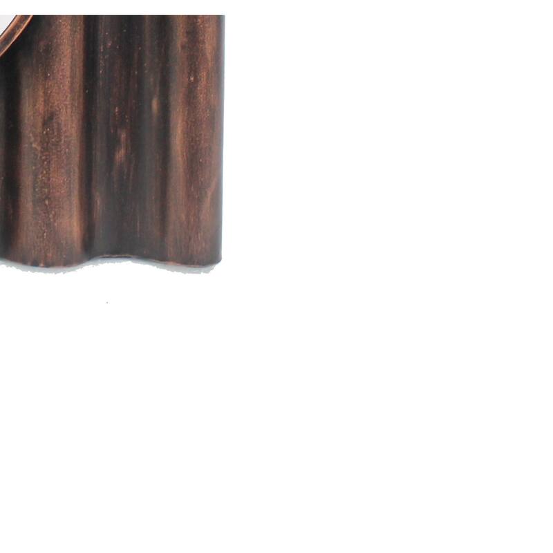 Traditional Style Wooden Round Mirror with Panpipe Style Frame , Brown - clear