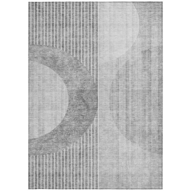 HomeRoots Geometric Transitional Rectangle Outdoor Rug