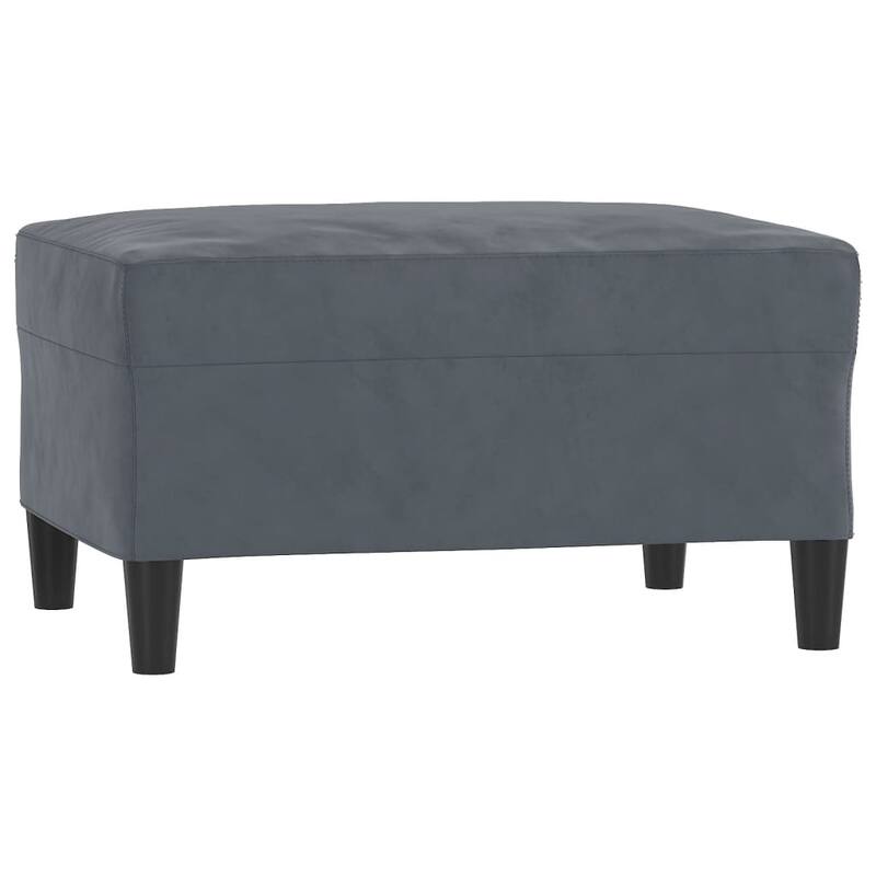 vidaXL Sofa Set Dark Grey Velvet, Metal, Textilene, Plywood Small Modern - 21.7 x 27.6 x 16.1 in