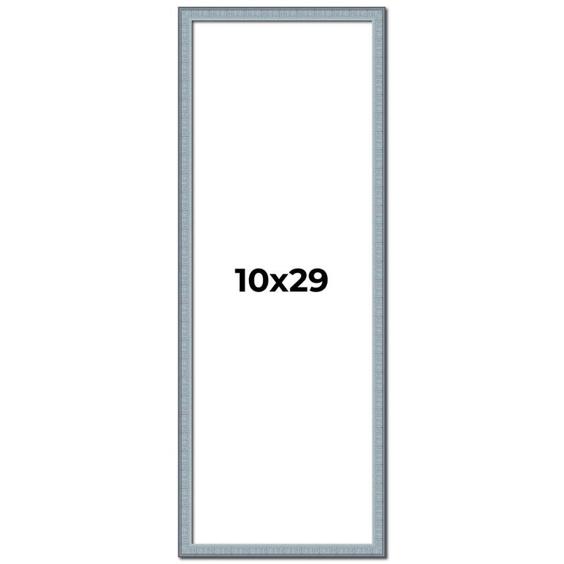 10x29 Frame Rustic Sky Blue Solid Wood Picture Frame | 0.75 Inch