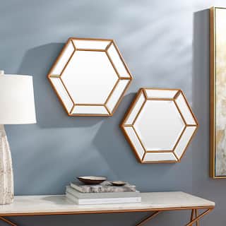 Zwingle Hexagonal Copper Mirror - 20"H x 20"W