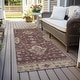 preview thumbnail 106 of 118, Machine Washable Indoor/ Outdoor Traditional Chantille Rug Burgundy - 2'3" x 7'6"