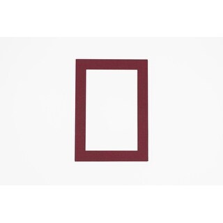 8.5x11 Precut Matboard - Cardinal Red, Acid-Free, For 5.5x8.5 Photos, 4-Ply, Bevel Cut